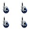 Service Caster 4'' SS Solid Poly Swivel 3/4'' Expanding Stem Caster Set with Brake, 4PK SCC-SSEX20S414-SPUS-TLB-34-4 - alternate 1